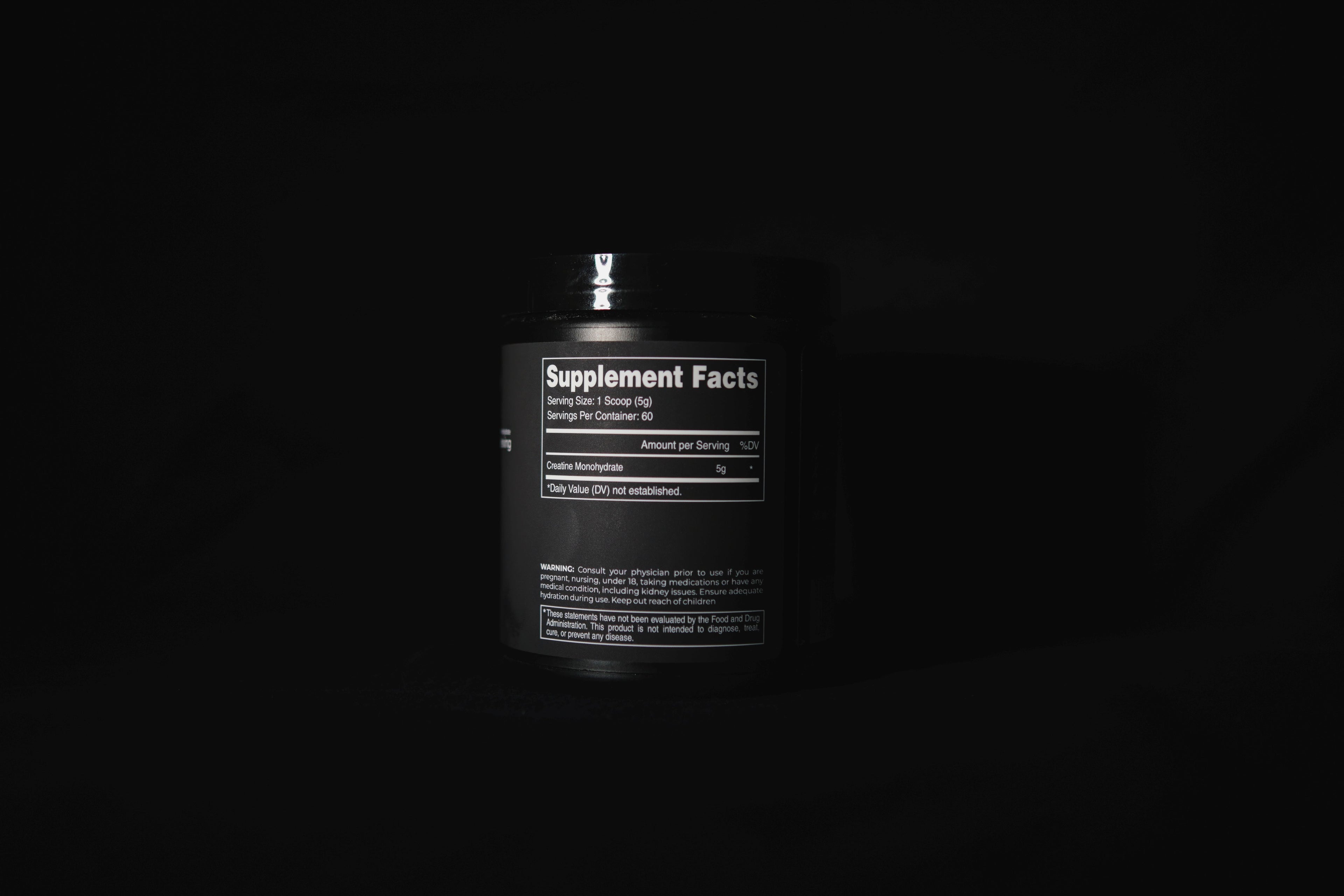 Unflavored Pure Creatine Monohydrate | 5g Micronized Creatine | 60 Servings