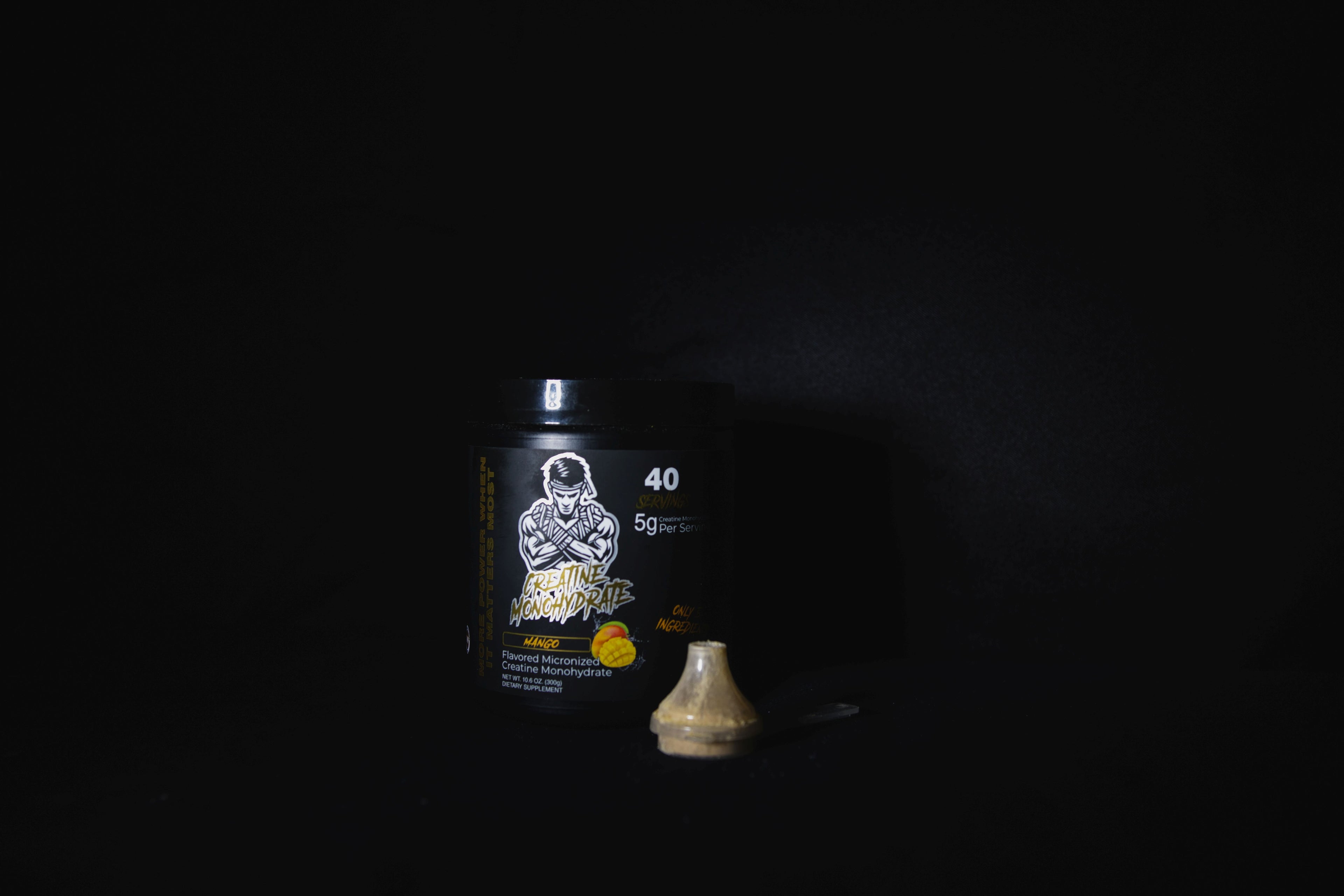 Mango Creatine Monohydrate | Naturally Inspired Mango Flavor | 5g Creatine | 40 Servings