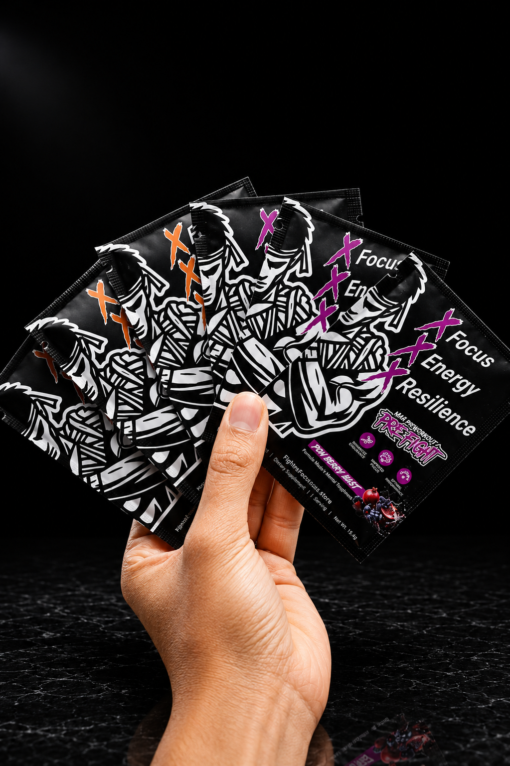 PRE-FIGHT | MMA Pre Workout Sample Pack for Fighters | Energy, Focus & Endurance