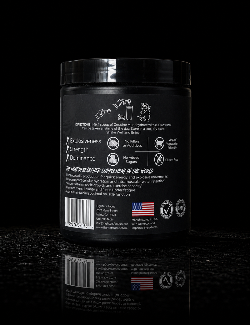 Unflavored Pure Creatine Monohydrate | 5g Micronized Creatine | 60 Servings