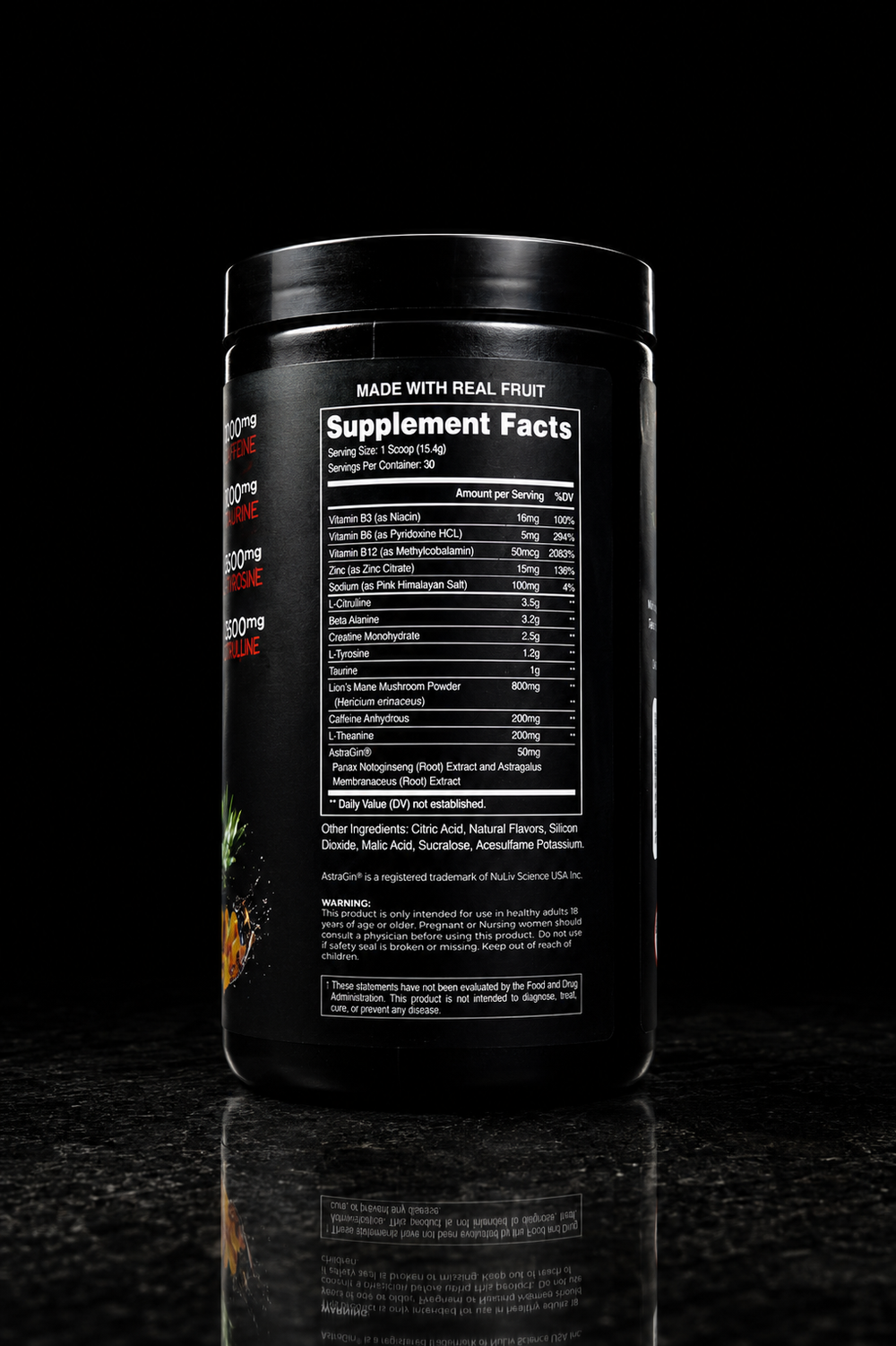 PRE-FIGHT | MMA Pre Workout for Fighters | Focus, Energy & Endurance Formula | Tropical Fusion (30 Servings)